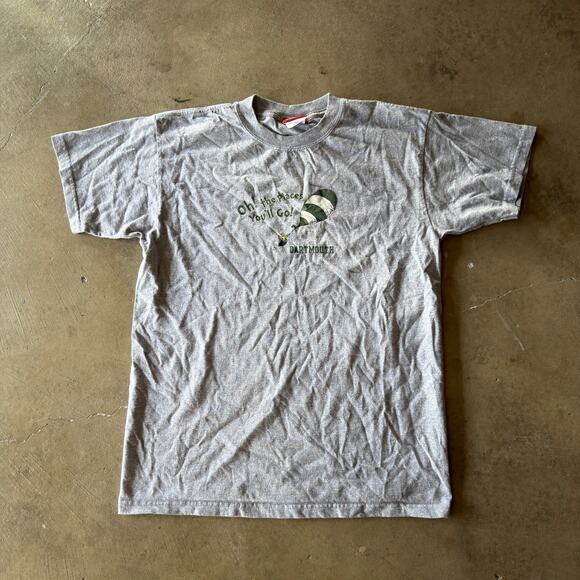VINTAGE 90S Y2K DR SUESS OH THE PLACES YOULL GO DARTMOUTH T-SHIRT FITS MENS S - Picture 1 of 5